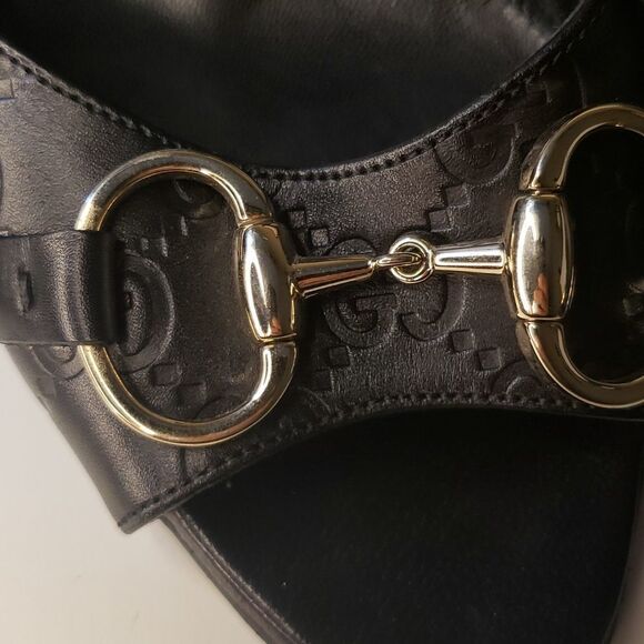 GUCCI GG Leather Monogram Wallet Wristlet and Horsebit Heels Bundle - Picture 5 of 17